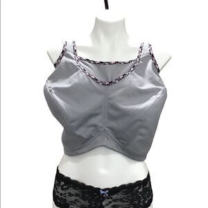 Glamorise Gray Sports Style Bra Good Condition Size 48I